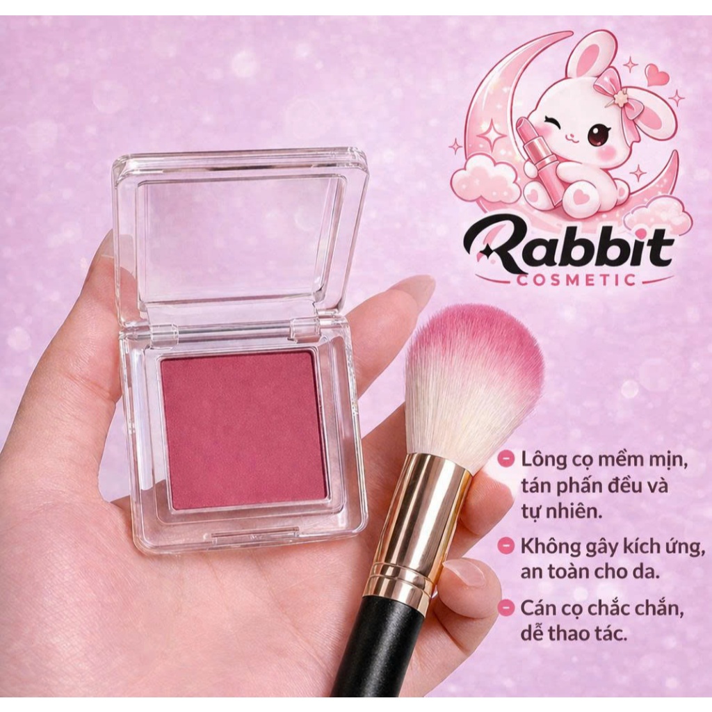 Cọ Má Hồng Gecomo G1035. Cọ Trang Điểm Má Hồng Tán Phấn Đều Giúp Lớp Makeup Tự Nhiên - Rabbit Cosmet
