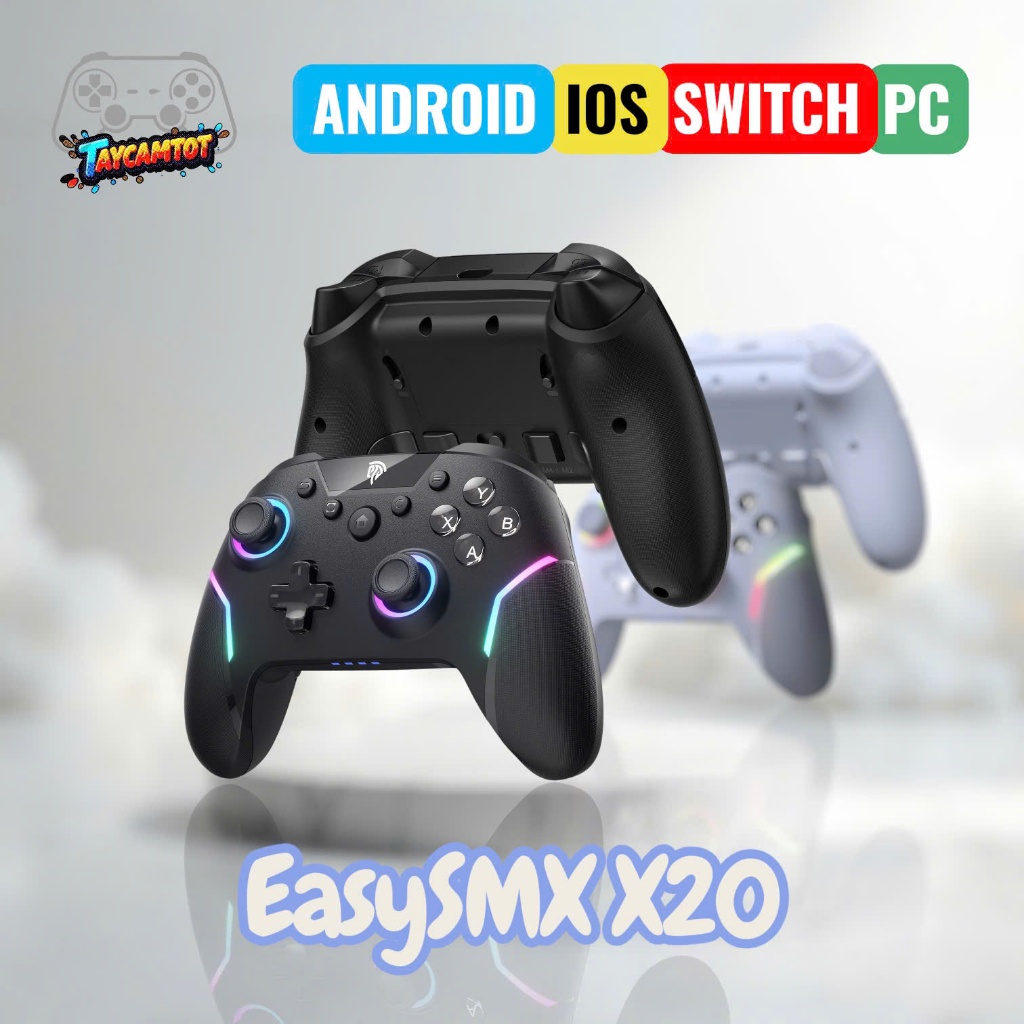 EasySMX X20 - Tay cầm chơi game không dây full phím cơ