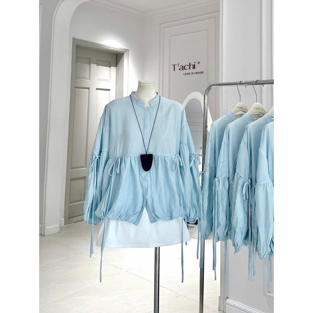 áo babydoll + chân váy chữ Á