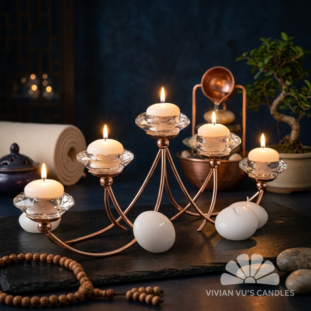 Nến Thả Nước Vivian Vu's Candles size 4cm - Nến Decor Candles Trang Trí Tiệc & Tiệc Cưới Đẹp Mắt
