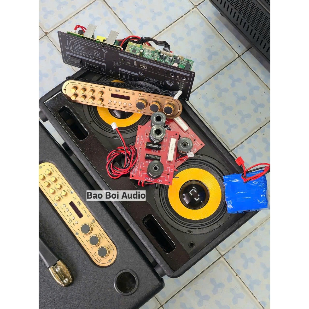 Loa di động Bass 16 đôi - Mạch K1000 Pro Shop ráp siêu hay