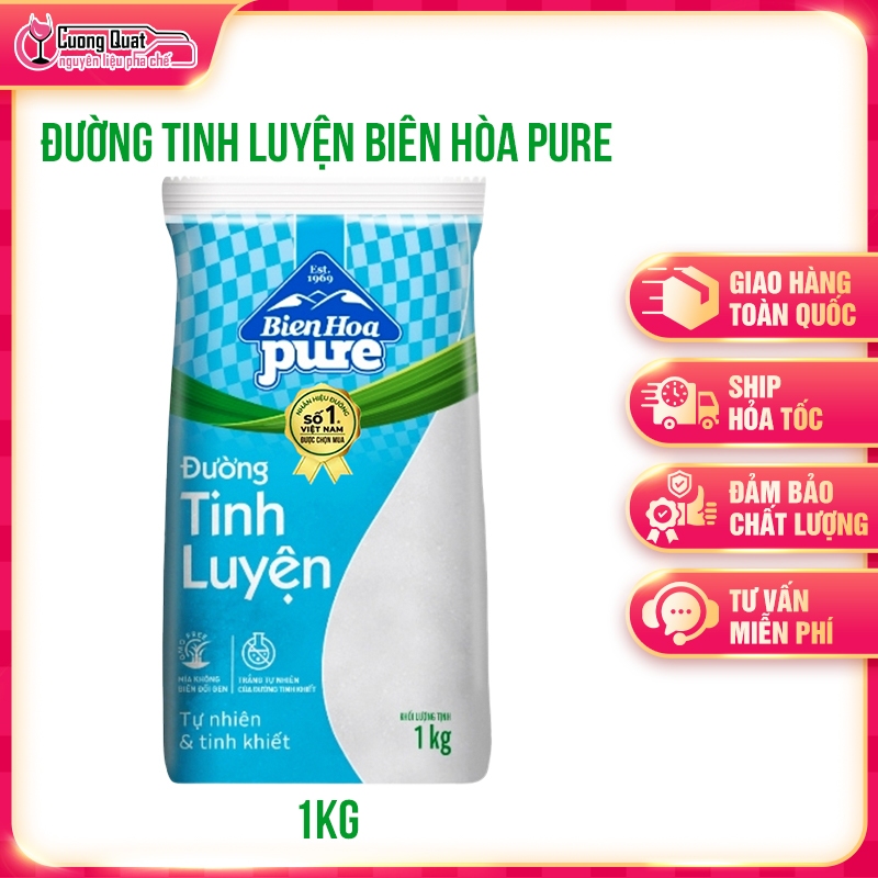 Đường cát trắng 1kg chiết từ bao 50kg và đường biên hòa 1kg