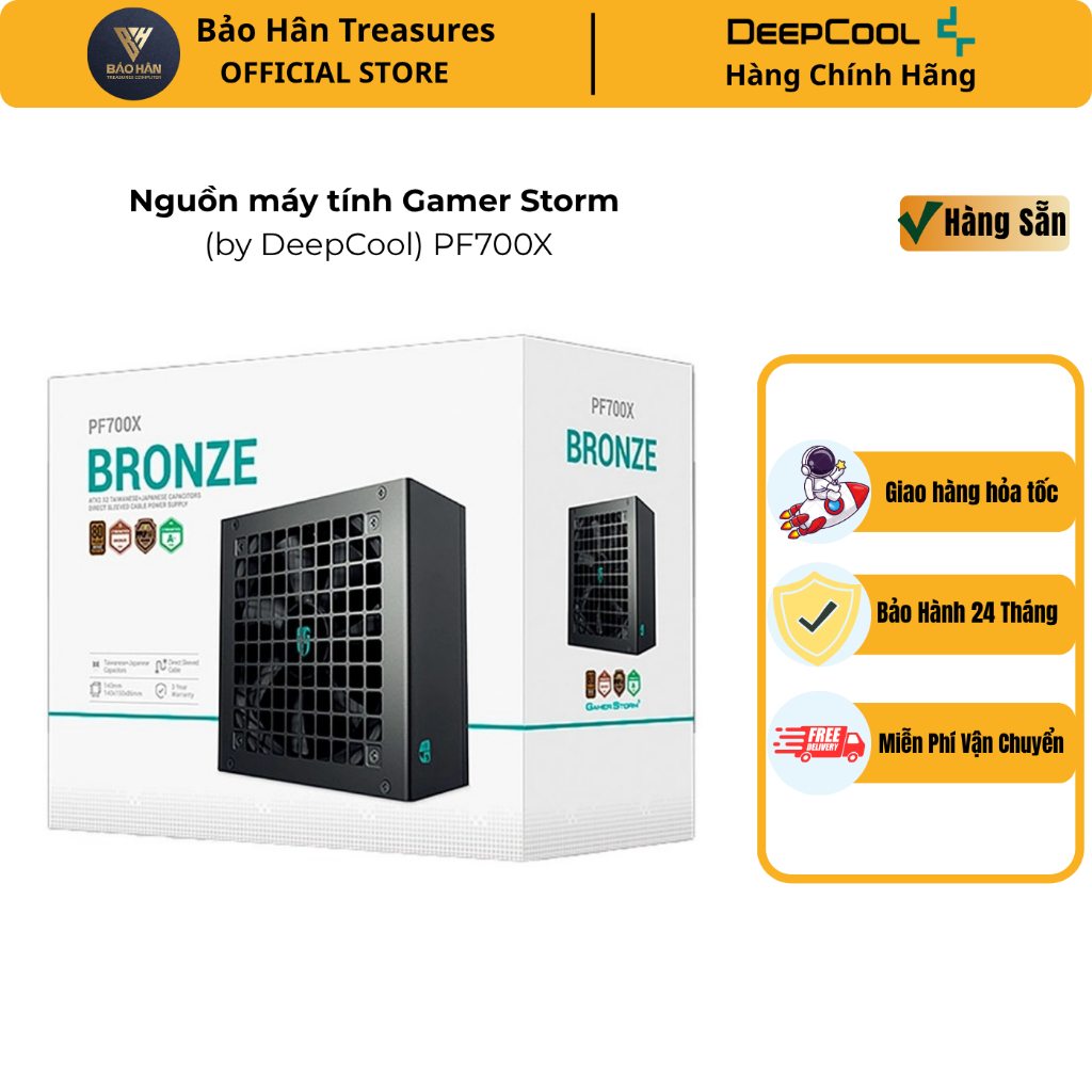Nguồn máy tính Gamer Storm (by DeepCool) PF700X/ PF600X/ PF500X - 700W 80 Plus Bronze - Hàng Chính H