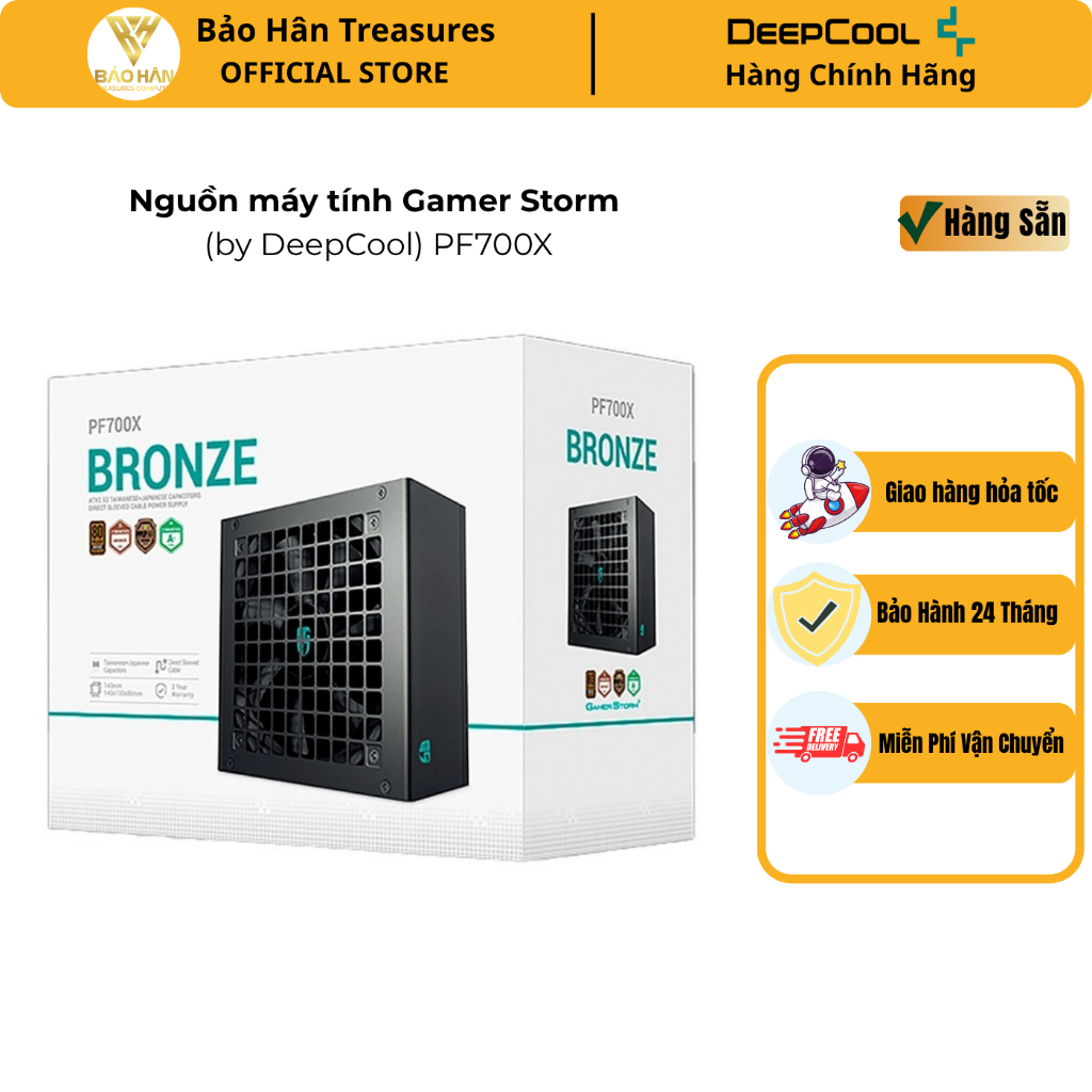 Nguồn Gamer Storm (by DeepCool) PF700X/ PF600X/ PF500X - 700W 80 Plus Bronze - Hàng Chính Hãng
