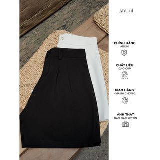 Quần Short Nữ Ponyo ABUHI Thiết Kế Form Suông Cạp Thường Chất Liệu Thoáng Mát