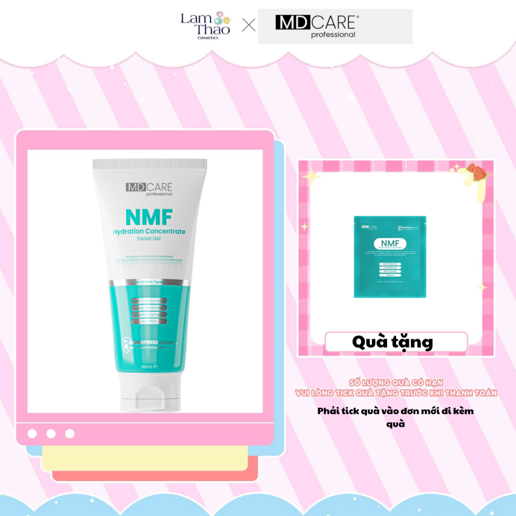 Gel Kiểm Soát Dầu, Tái Tạo Và Phục Hồi MD CARE NMF Hydration Concentrate Facial Gel