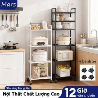 𝐌𝐚𝐫𝐬 Giá Đỡ Lắp Ráp Kệ Nhà Bếp Kệ Để Đồ Đa Năng Kệ Sắt 3/4/5/6 Tầng 150Kg Sơn Tĩnh Điện Chống Rỉ