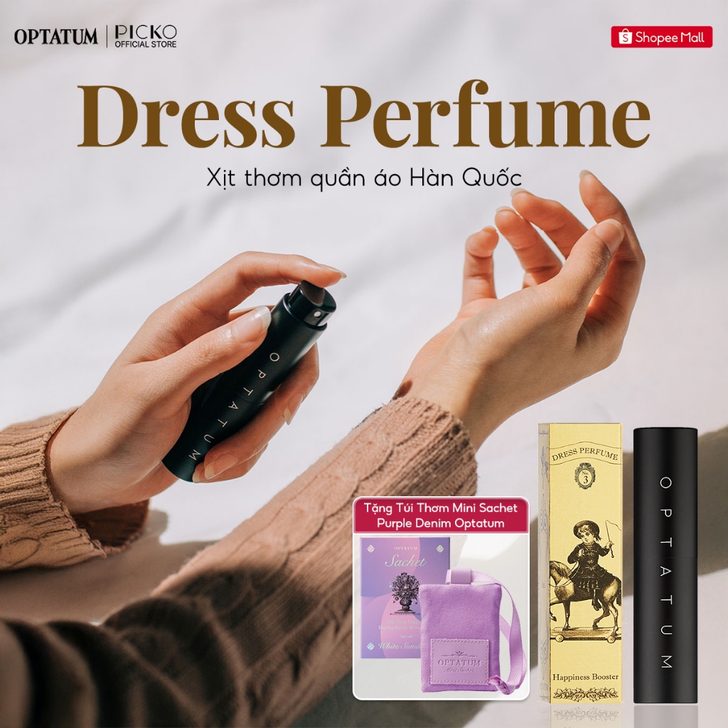 Mùi No.3 tương tự giấy thơm hot nhất Picko | Xịt thơm quần áo hương nước hoa OPTATUM Dress Perfume 8