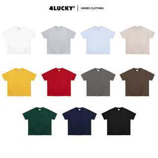 Áo Thun Boxy Trơn Nam Nữ 4LUCKY 6405, Áo Thun Form Boxy Cổ Tròn Local Brand Chính Hãng Unisex