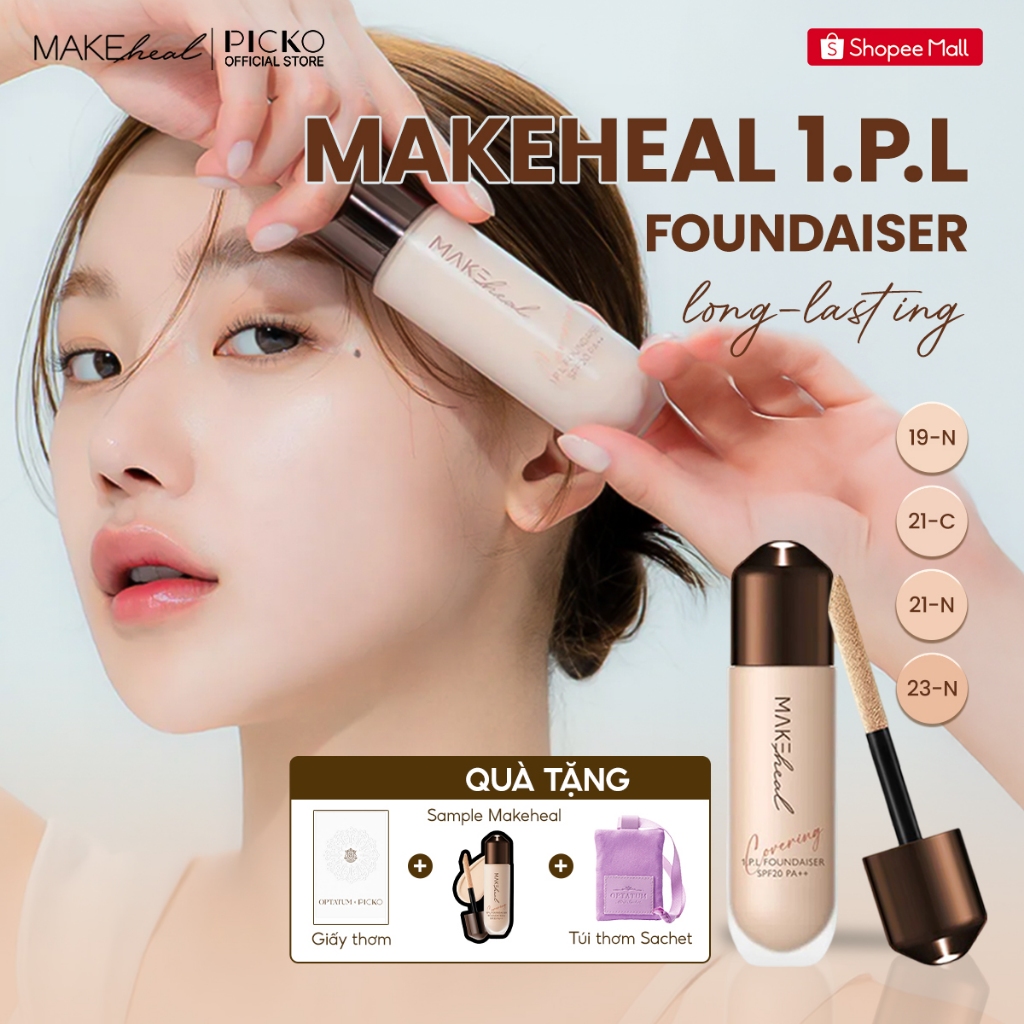 Kem nền Hàn Quốc bán chạy Makeheal 1 P.L Foundaiser Foundation che phủ tốt, bền màu 72h