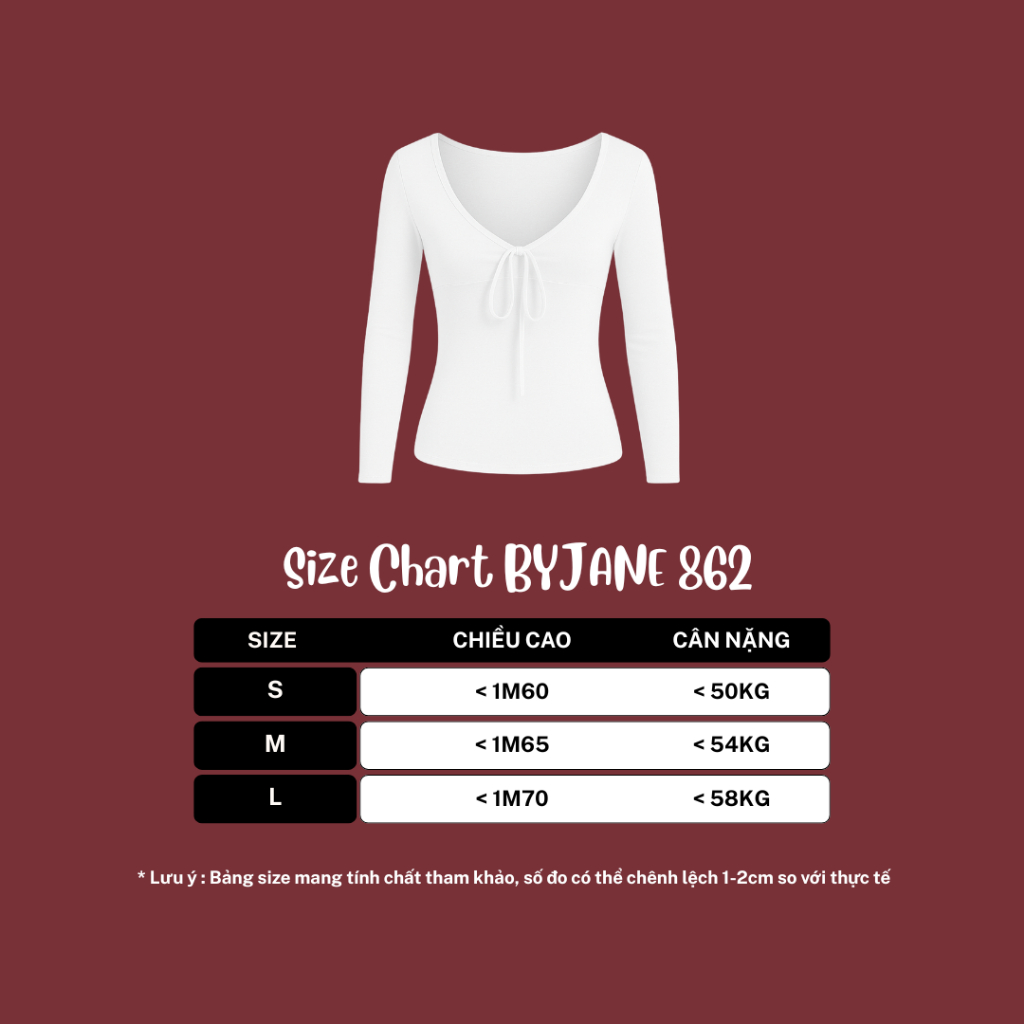 (XẢ KHO) Áo Thun Nữ Cổ V Thắt Nơ Dài Tay Ôm Body Chất Cotton Lông Mịn Co Dãn BYJANE-862 | BigBuy360 - bigbuy360.vn