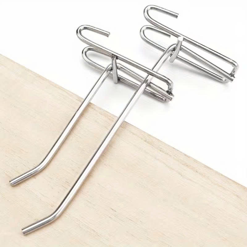 Combo 50 móc cài lưới sắt, tay cài tấm lưới sắt mạ bạc treo phụ kiện điện thoại, decor trang trí | BigBuy360 - bigbuy360.vn