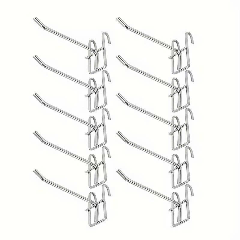 Combo 50 móc cài lưới sắt, tay cài tấm lưới sắt mạ bạc treo phụ kiện điện thoại, decor trang trí | BigBuy360 - bigbuy360.vn