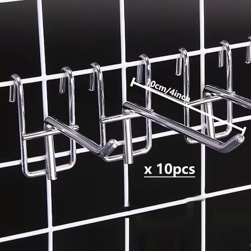 Combo 50 móc cài lưới sắt, tay cài tấm lưới sắt mạ bạc treo phụ kiện điện thoại, decor trang trí | BigBuy360 - bigbuy360.vn