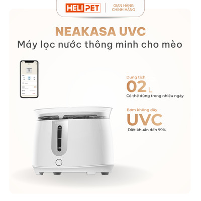 Máy Lọc Nước Cho Chó Mèo Sử Dụng Bơm Không Dây Neakasa UVC - Bảo Hành 12 Tháng