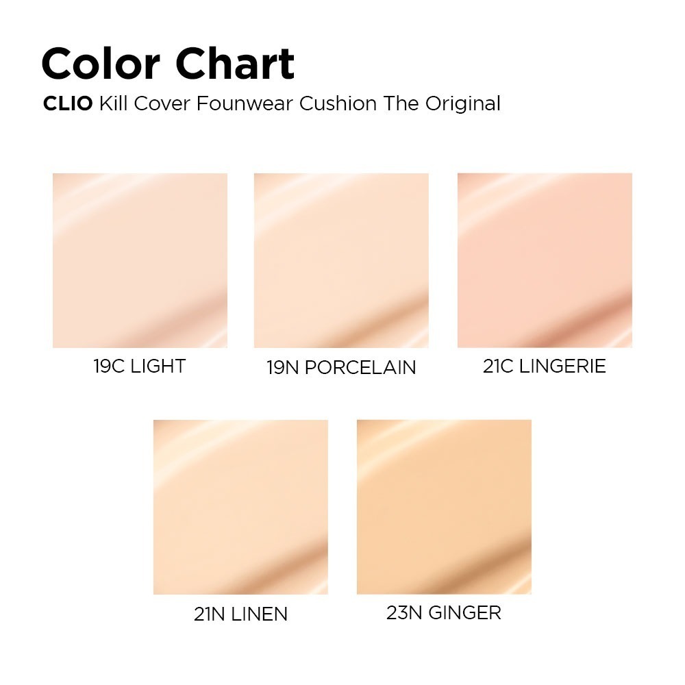 Phấn Nước Cushion CLIO Kill Cover The New Founwear 15g Che Khuyết Điểm Hoàn Hảo Hàng Chính Hãng CLCSNF (Kèm Lõi) | BigBuy360 - bigbuy360.vn