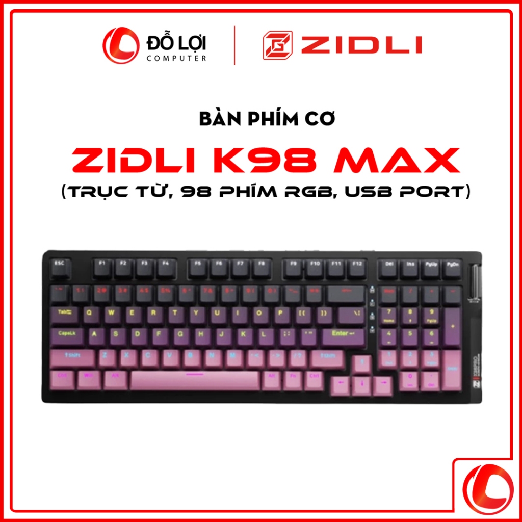Bàn phím gaming Zidli K98 Max Magnetic Power - Có dây | DLC