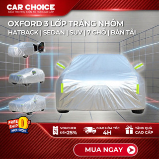 Bạt Phủ Xe Ô Tô Cao Cấp Bạt 3 Lớp Tráng Nhôm Áo Trùm Xe Ô Tô Chống Nắng Mưa 3 Lớp