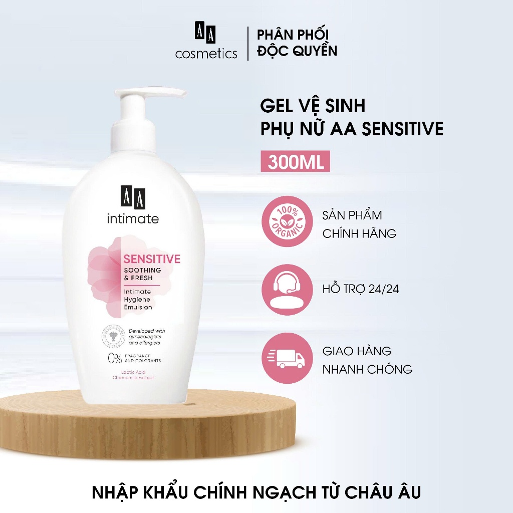 Gel Vệ Sinh Phụ Nữ AA Sensitive của AA Cosmetics