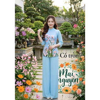 BỘ LỤA MANGO CỔ TRÒN ( HÀNG THIẾT KẾ )