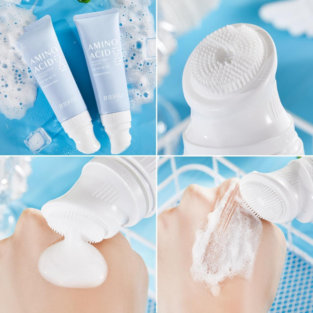 Sữa Rửa Mặt Nicor Amino Tạo Bọt Siêu Mịn Kèm Cọ, Rửa Mặt Trắng Da Giảm Mụn Se Khít Lỗ Chân Lông