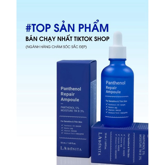 Serum La Bonita Panthenol Repair Ampoule 50ml Tinh Chất Phục Hồi Da B5