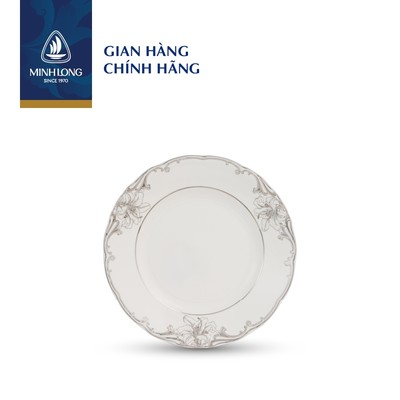 Dĩa Sứ Cao Cấp Minh Long 22 cm - Đài Các IFP - Trang trí Bạch Kim