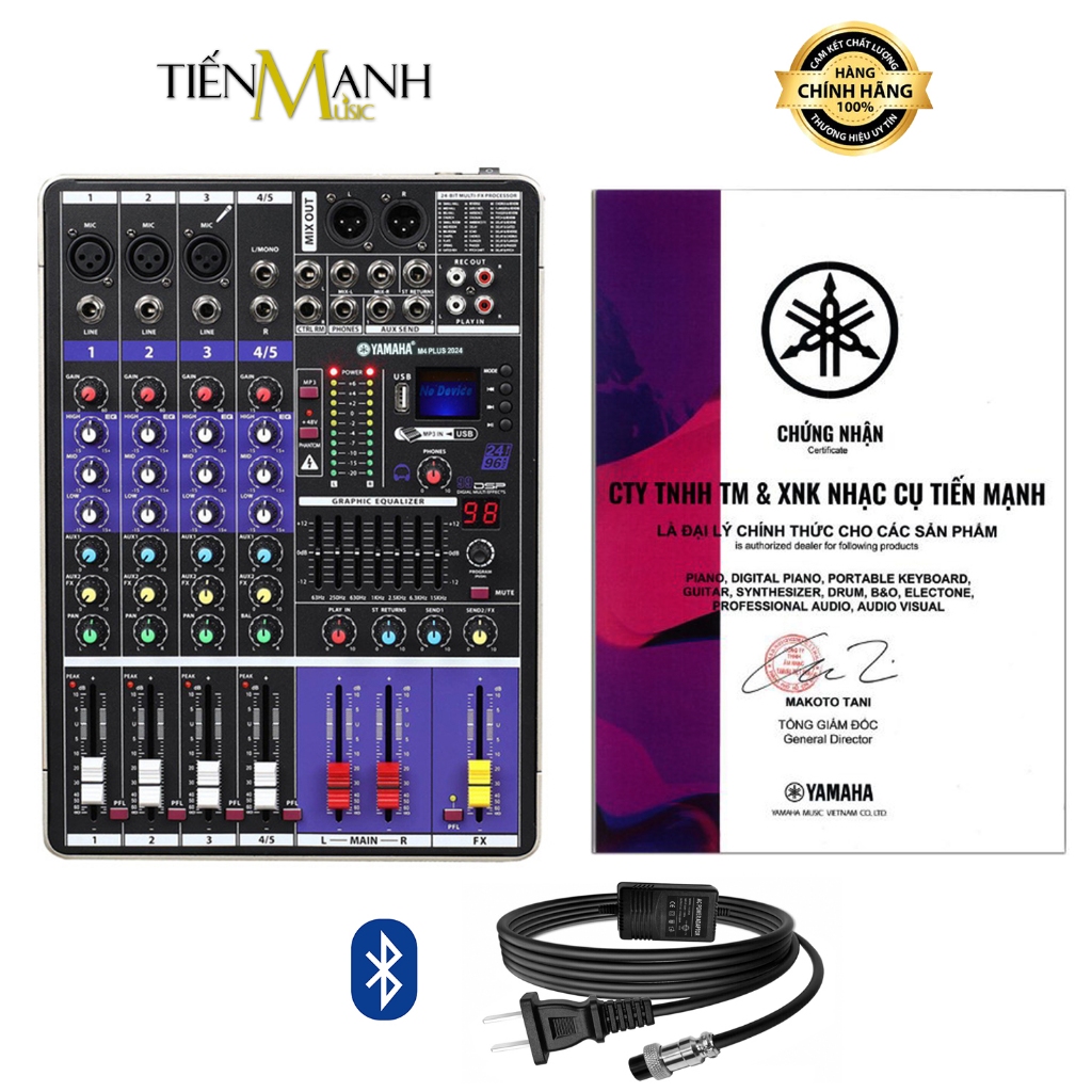 [Chính Hãng] Bàn Trộn Âm Thanh Mixer Yamaha M4 Plus - Tích Hợp Soundcard Âm Thanh Audio Interface St