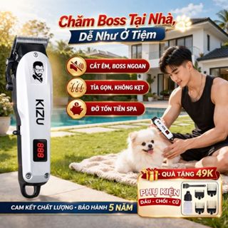 Tông đơ cắt lông chó Kizu K859 – Máy cạo lông pin sạc, cắt khỏe, máy êm không tiếng ồn