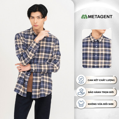 Áo sơ mi kẻ nam Metagent MS 17E4022