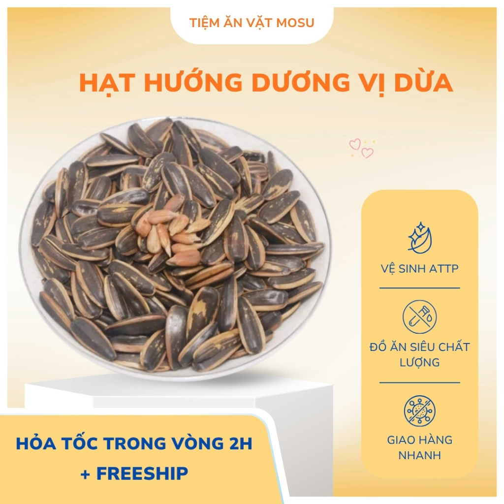 Hạt Hướng Dương Vị Dừa, Hạt Hướng Dương Tẩm Vị, Hướng Dương Ăn Vặt - Ăn Vặt Truyền Thống