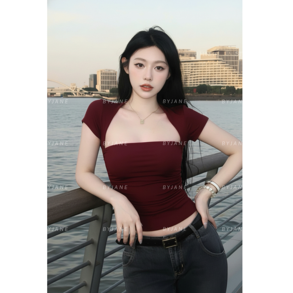 (MỞ BÁN) Áo Thun Ôm Boby Cúp Ngực Ngắn Tay Co Dãn 4 Chiều BYJANE-288 | BigBuy360 - bigbuy360.vn