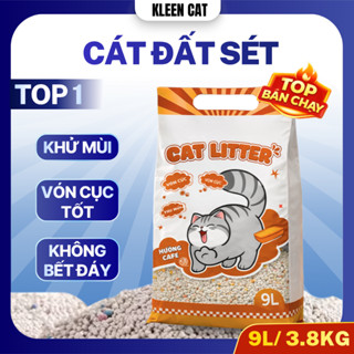 Cát Vệ Sinh Cho Mèo Premium Cat Litter Kleen, Cát Mèo Siêu Vón Cục túi 9L - CM01