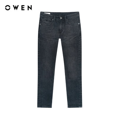 Owen - Quần jeans Slim Fit QJS258008 màu Xám đậm chất liệu Cotton Spandex
