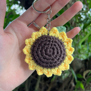 🧶Móc khoá hình quả cam bằng len, móc khoá bông hoa hướng dương nhồi bông, móc khoá nhồi bông cute