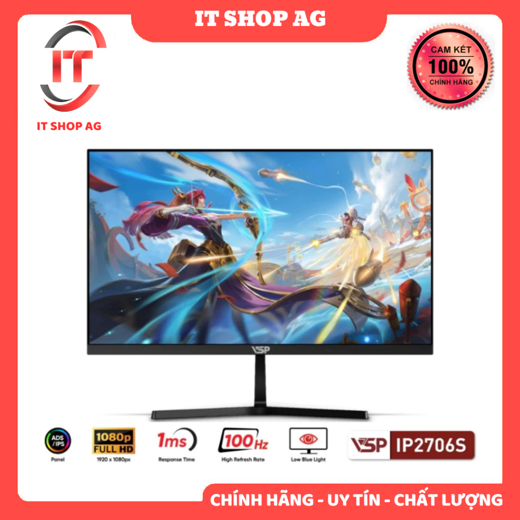 Màn Hình VSP IP2706S (27 inch, FHD, 100Hz, IPS, Đen) Chính hãng