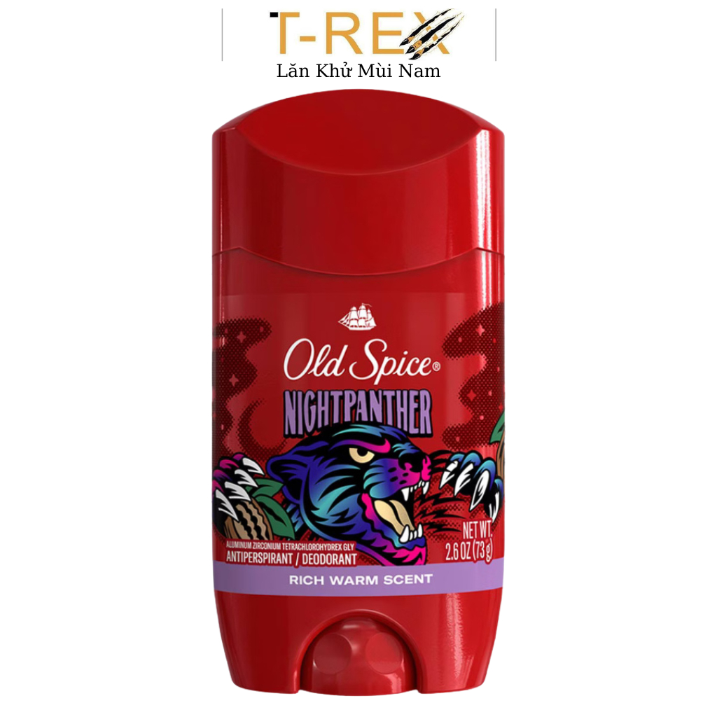 Lăn sáp khử mùi Old Spice Night Panther hương socola và gỗ 73g (Sáp Trắng)