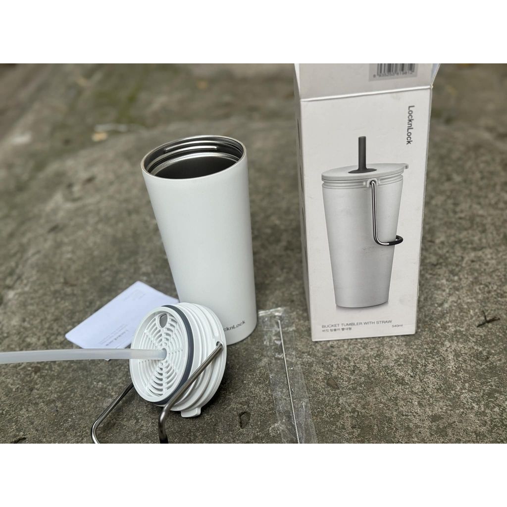 Bình giữ nhiệt kèm ống hút có quai xách 540ml LocknLock LHC4268