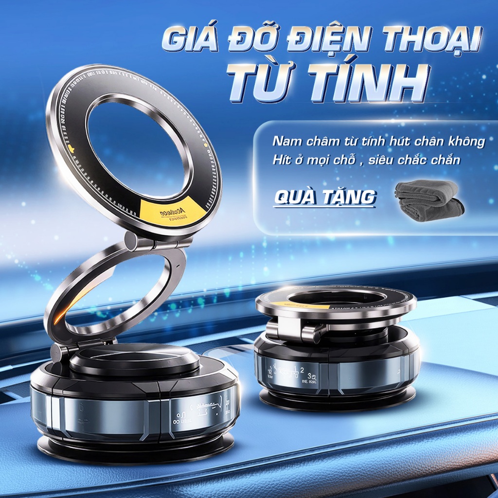 Giá đỡ điện thoại trên ô tô GD23 XCHAT nam châm từ tính hít chân không gắn kính, taplo siêu chắc chắn,bảo hành 6 tháng