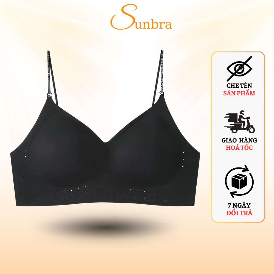 Áo Ngực Không Gọng Cúp Hoa Cúc Thoáng Khí – Lưng Thấp Quyến Rũ SUNBRA M35