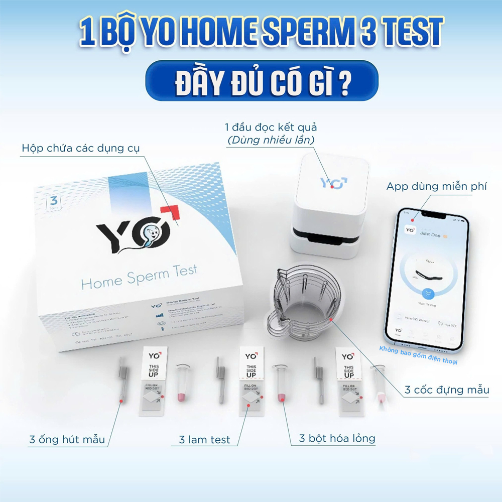 Máy Xét Nghiệm Tinh Trung Tại Nhà Yo Sperm Test Wifi 3.0