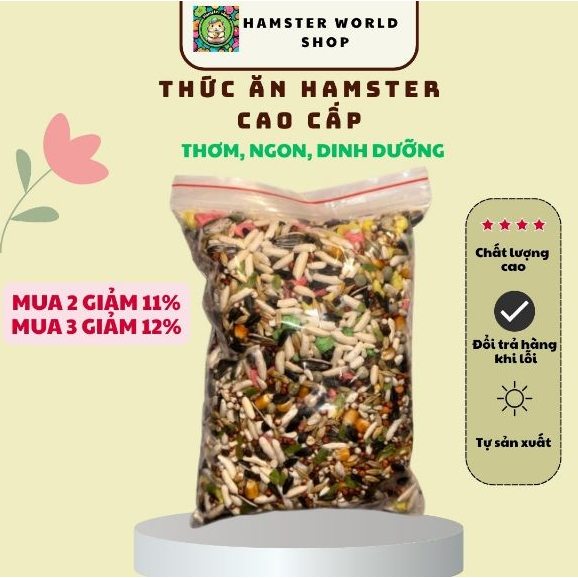 Thức Ăn Chuột Hamster & Bọ Hạt Đa Dạng Và Mùn Cưa  Chất Lượng Dinh Dưỡng Cao Cho Thú Cưng