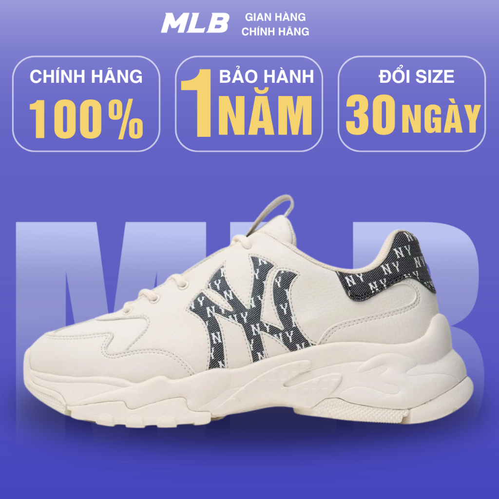 Giày bigball chunky window đen chính hãng full box hiddentag check auth , sneaker mlb đế cao 6cm tôn
