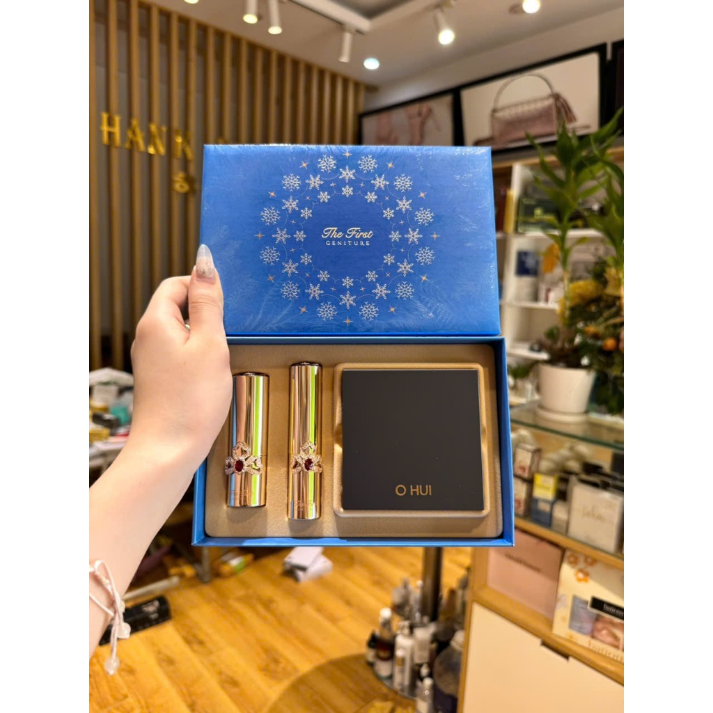 Bộ son Ohui The First Geniture - Son Dưỡng Son Lì Bảng Mắt Ohui The First Special Set