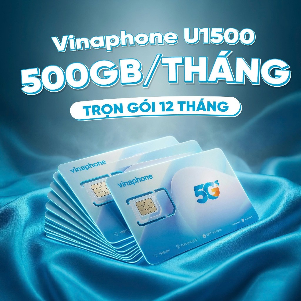 500GB/tháng trọn gói 12 tháng - U1500 Vinaphone Hỗ trợ Esim hỗ trợ nhiệt tình bảo hành cả đời
