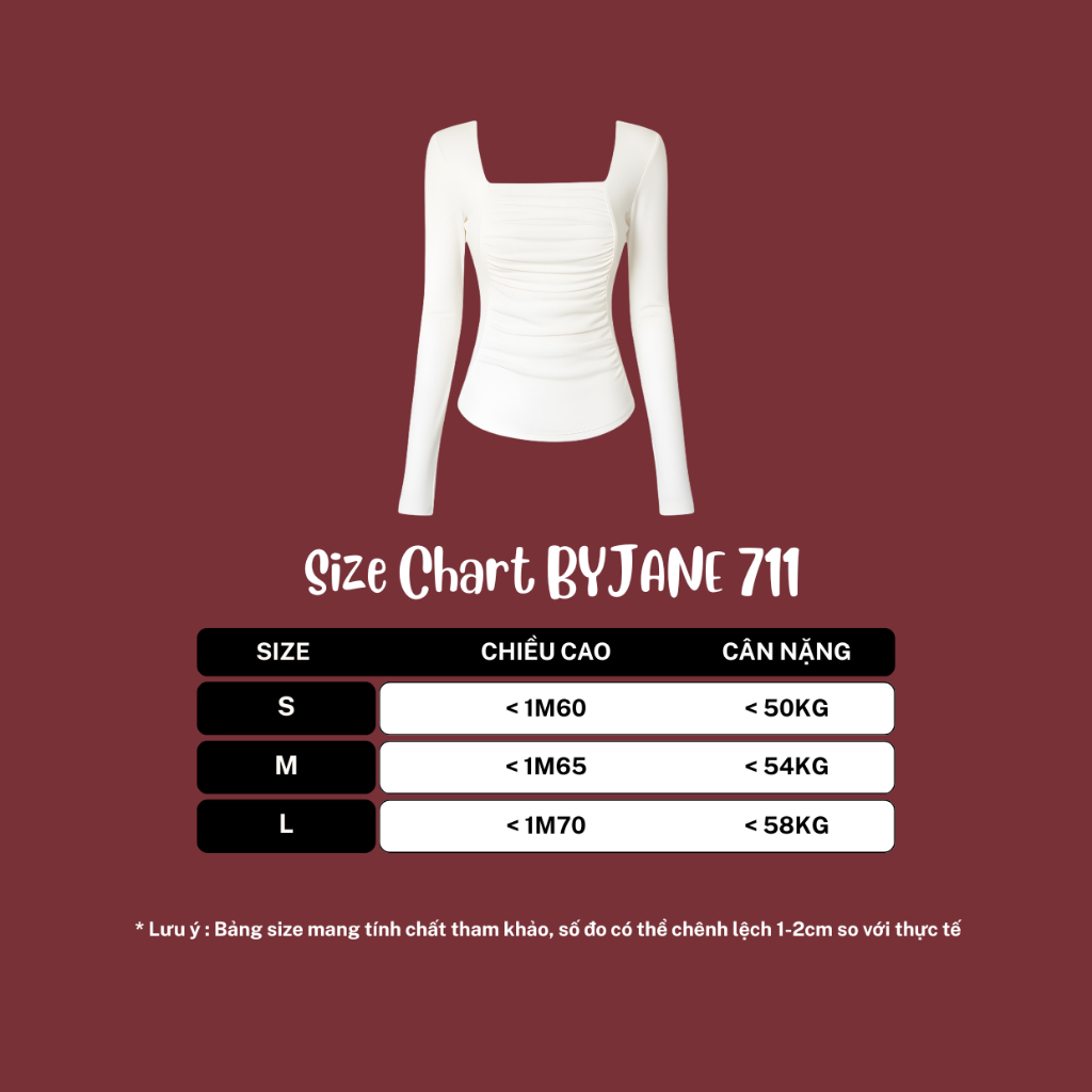 (XẢ KHO) Áo Thun Nữ Dài Tay Ôm Body Cổ Vuông Nhún Trước Chất Thun Mịn Co Dãn 4 Chiều BYJANE - 711 | BigBuy360 - bigbuy360.vn