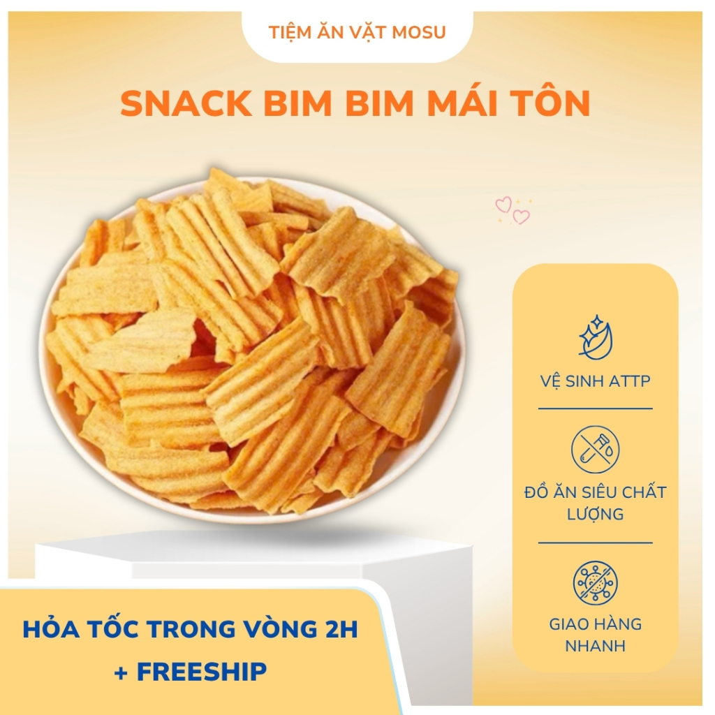 Bim Bim Mái Tôn, Snack Bim Bim Mái Tôn Siêu Ngon, Bim Bim Ăn Vặt - Ăn Vặt Truyền Thống