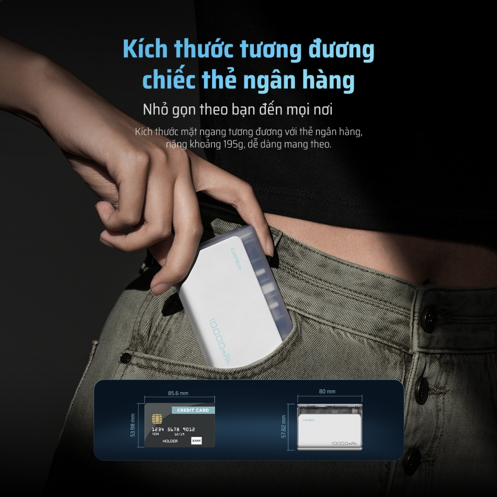 【Được chứng nhận CCC】CUKTECH Pin Dự Phòng Mini 10000mAh Sạc Nhanh 30W – Hỗ Trợ iP 16/15/14 | BigBuy360 - bigbuy360.vn