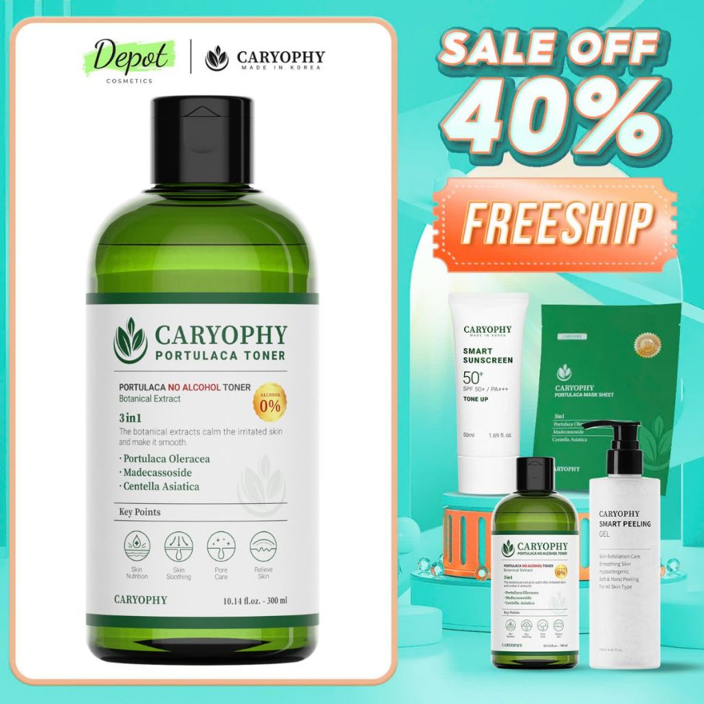 Nước cân bằng CARYOPHY 300ml (Caryophy Portulaca Toner 300ml)