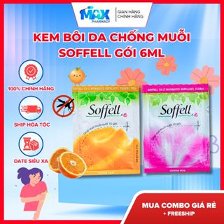 1 DÂY 12 GÓI Kem bôi da chống muỗi SOFFELL HƯƠNG HOA (gói 6ml) - Minpharmacy